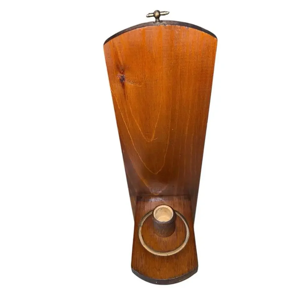 VTG 90's Wooden Wall Candle‎ Sconce Grandmacore Cottage Decor